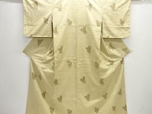 花模様手織り紬着物